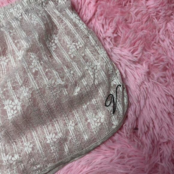 Victoria’s Secret Pink Fizz Lace Shorts Sheer Intimates Large - Picture 5 of 9